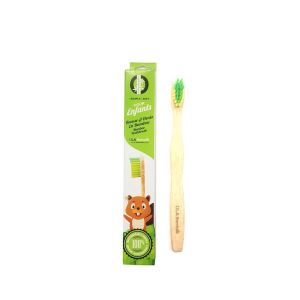 Ola Bamboo Brosse à dents Souple Vert/jaune