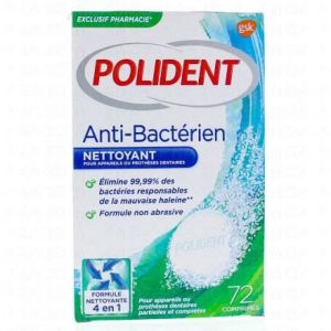 Polident comprimés Nettoyant Anti-tartre et bactérien x72