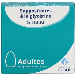 Gilbert Glycérine Suppositoires Adultes x25