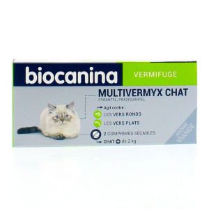 Biocanina Multivermyx Chat 2 comprimés  + de 1kg
