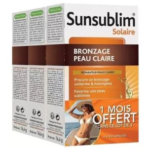 Sunsublim Solaire Bronzage Peau Claire 84 CAPSULES 3 mois