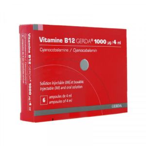 Vitamine B12 1000mcg/4ml Gerda Ampoule x6