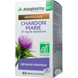 detoxifiant hepatique chardon marie 45 gélules