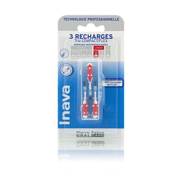 Inava Brossettes interdentaires Recharges Rouge  1.6mm x3