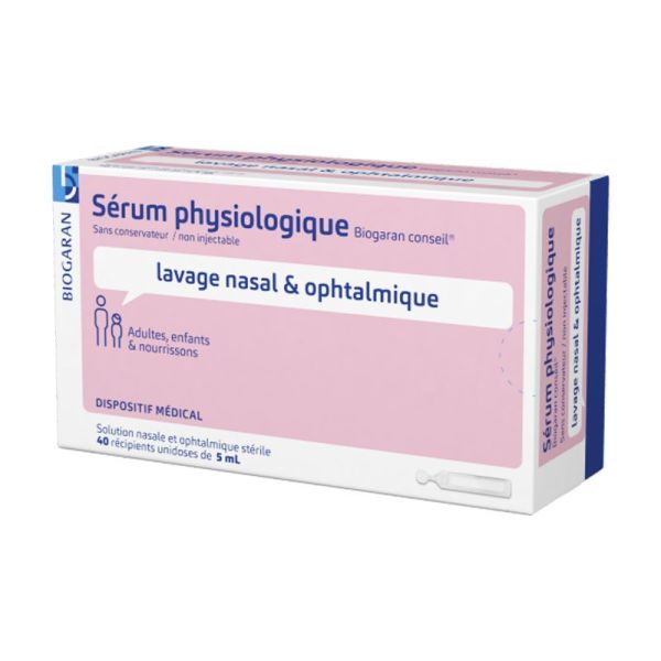 Sérum Physiologique x40+5 unidoses - 5 ml