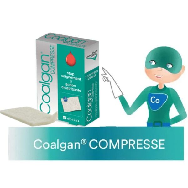 Coalgan Compresse Hémostatique 3cmx5cm  x5