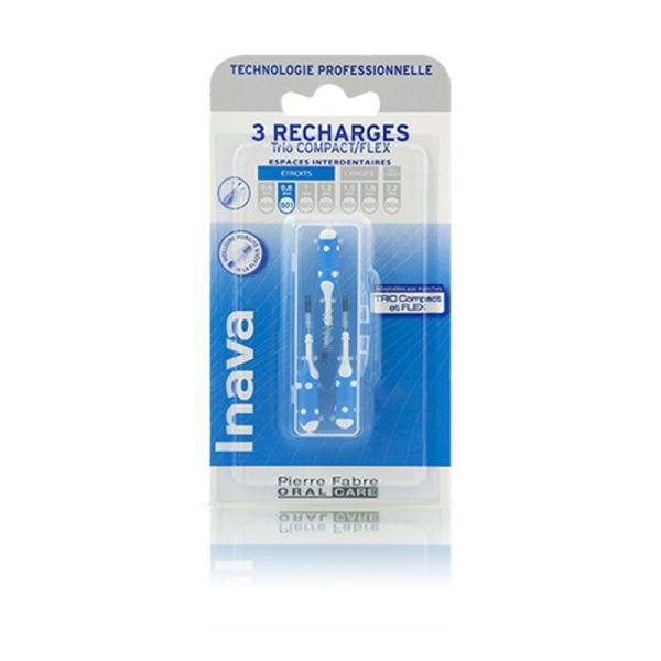 Inava Brossettes  interdentaires Recharges bleu 0.8mm x3