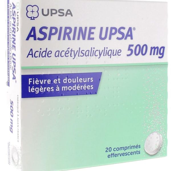 Aspirine 500mg Upsa Comprimés Effervescent x20