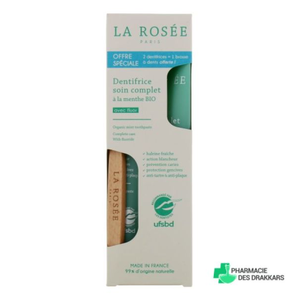 LA ROSEE KIT DENTIFRICET + BROSSE A DENT