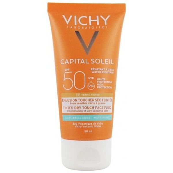 Capital Soleil BB émulsion toucher sec teintée SPF50 50ml