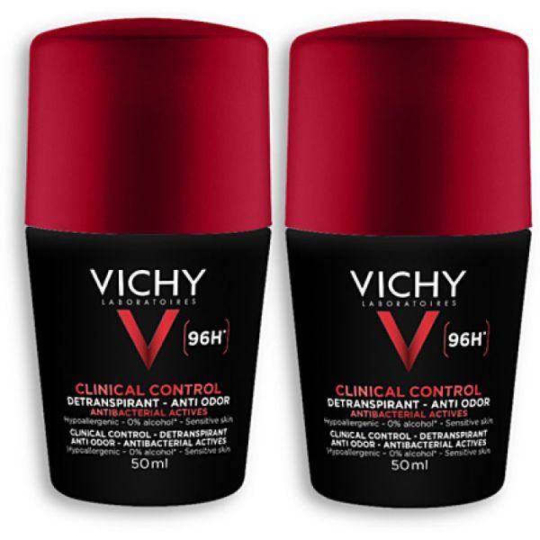 VICHY HOMME DEO ROLL ON ANTI ODEUR 96H X2