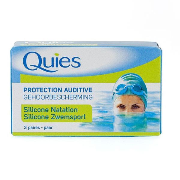 Quies Natation adulte protections auditives Silicone x3 paires