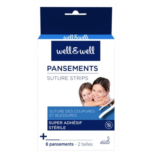 Well&Well Pansements Stériles Sutures x8