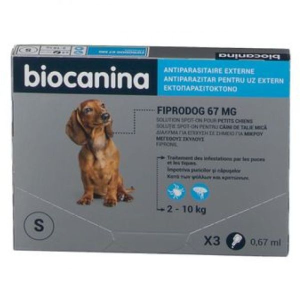 Fiprodog 67mg Spoton Petit chien 2-10Kg x3