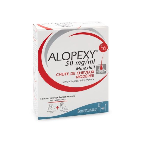 Alopexy 5% Solution Externe 60ml x3 anti-chute de cheveux