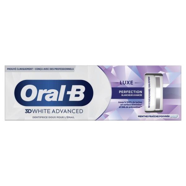 ORAL B Dentifrice Luxe Perfection Blancheur avancée 75ml