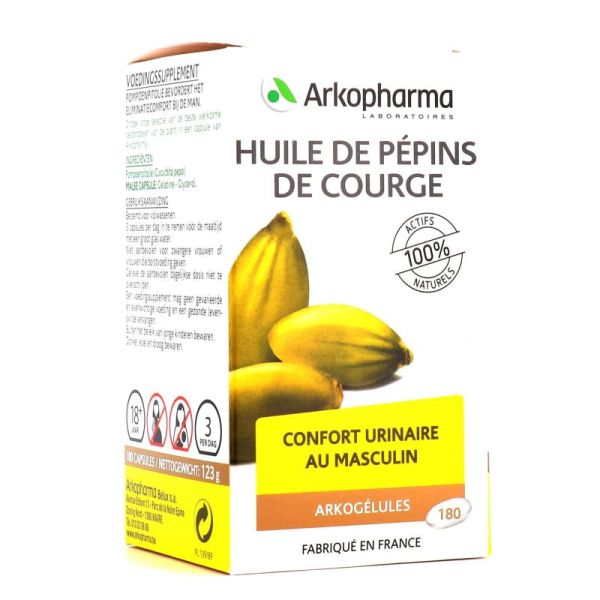 ARKO HUILE DE PEPINS DE COURGE 180 CAPSULES