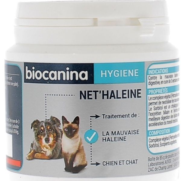 Biocanina Net-haleine Poudre 85g chien et chat