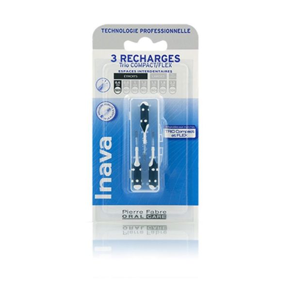 Inava Brossettes interdentaires Recharges noir 0.6mm x3