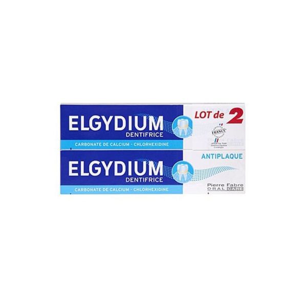 ELGYDIUM DENTIFRICE ANTI PLAQUE 75MLX2