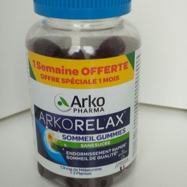arkorelax sommeil gummies sans sucre bt 60