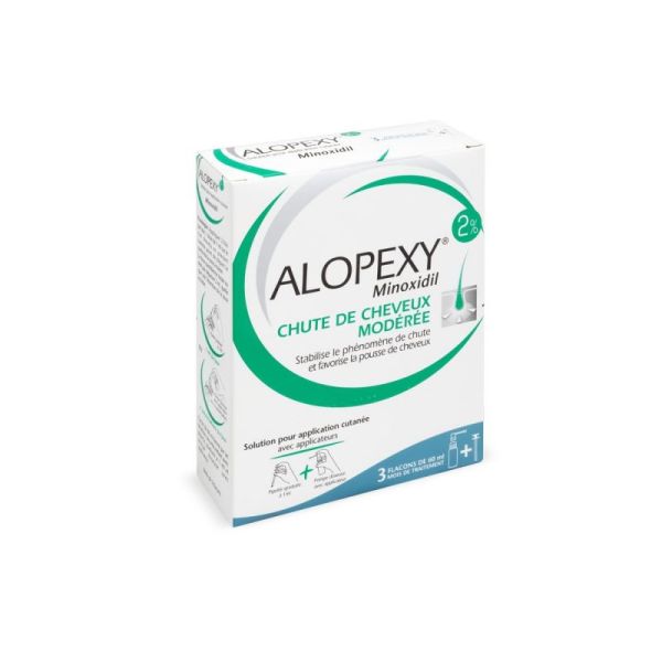 Alopexy 2% Solution Spray 60ml x3  anti-chute de cheveux