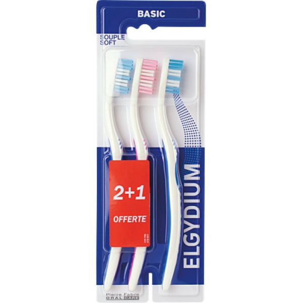 Brosse A Dent Basic Souple Offre Spéciale Trio