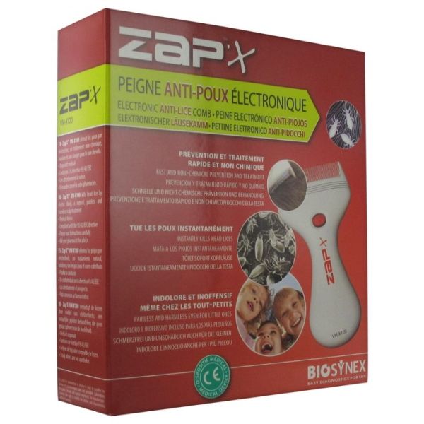 Zap'x Peigne Anti-Poux Electronique VM-X100