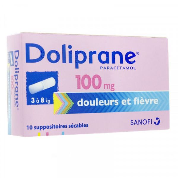 Doliprane 100mg Suppositoires Secables X10