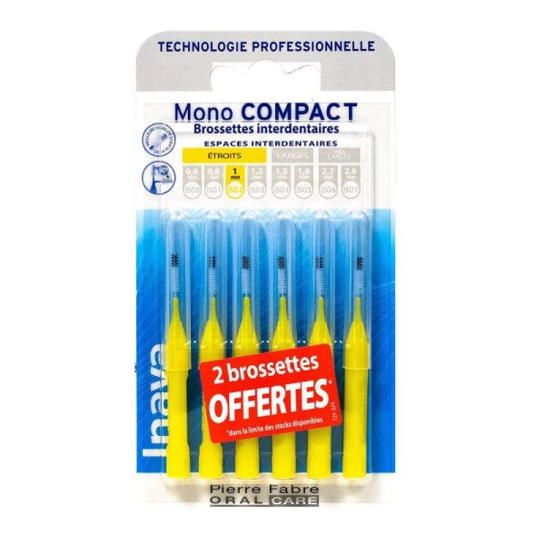 Mono compact 6 brossettes interdentaires ISO 2