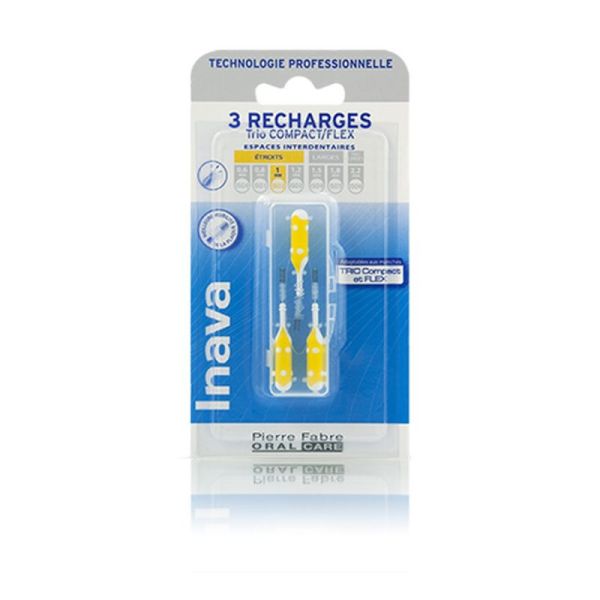 Inava Brossettes interdentaires Recharges jaune 1mm x3