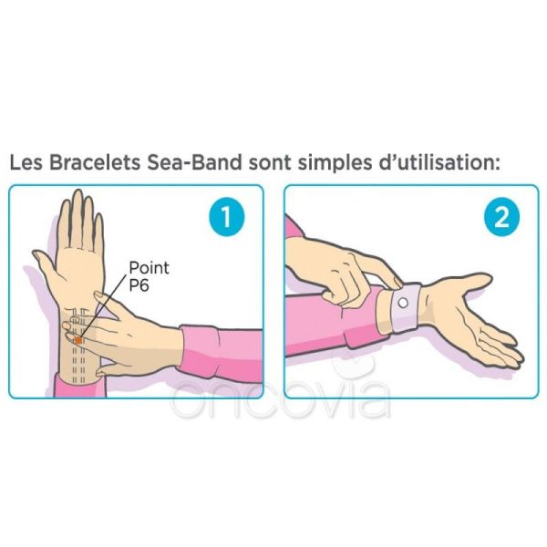 Sea-Band Bracelet anti-nausée d'acupression pour adulte - 1 paire (la  couleur peut varier)