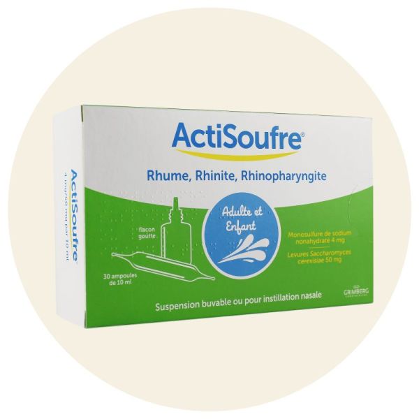 Actisoufre rhume-rhinite 30 Ampoules