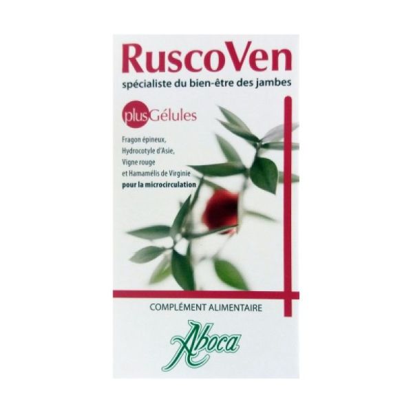 Ruscoven + Aboca circulation veineuse Gélules x50