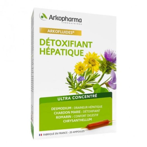 arkofluides détoxifiant hépatique 20 ampoules