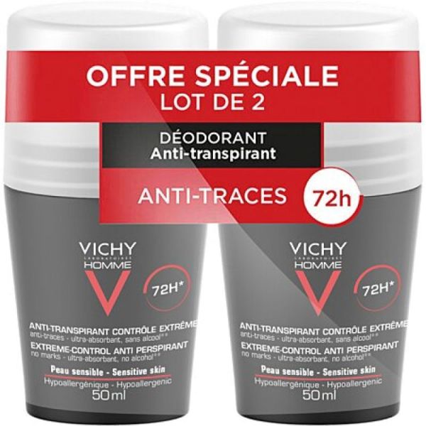 VICHY HOMME DEO BILLE ANTI TRANSPIRANT X2