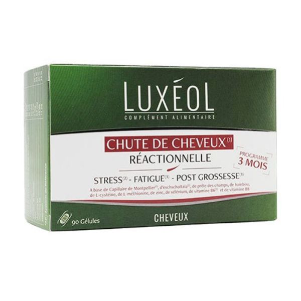 Luxeol Chute de Cheveux Réactionnelle Luxéol 90 Gélules
