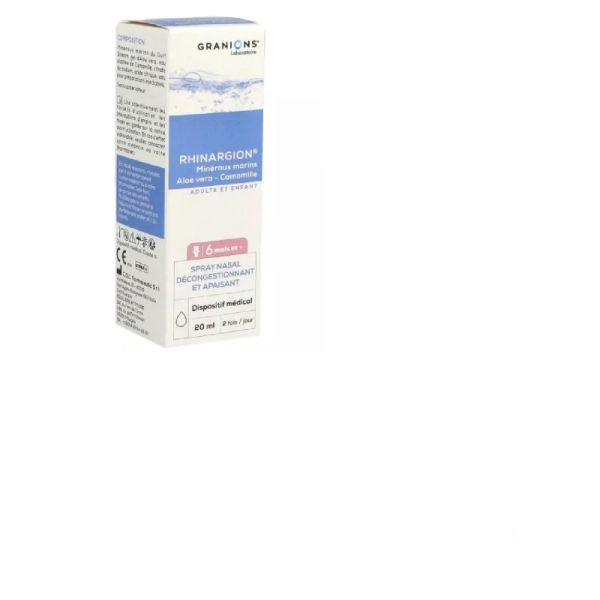 rhinargion spray nasal décongestionnant et apaisant 20ml