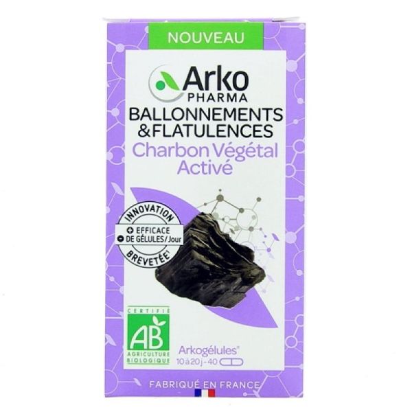 Arkogélules Charbon Végétal Activé Bio x40