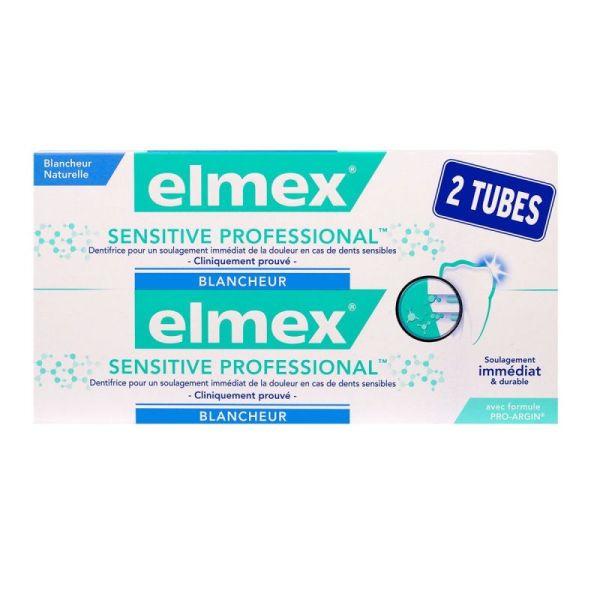 Elmex Professional Dentifrice Sensitif  Blancheur 2x75ml