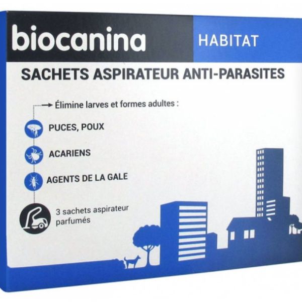 Biocanina Eco-logis sachets pour Aspirateur Anti-parasites x3