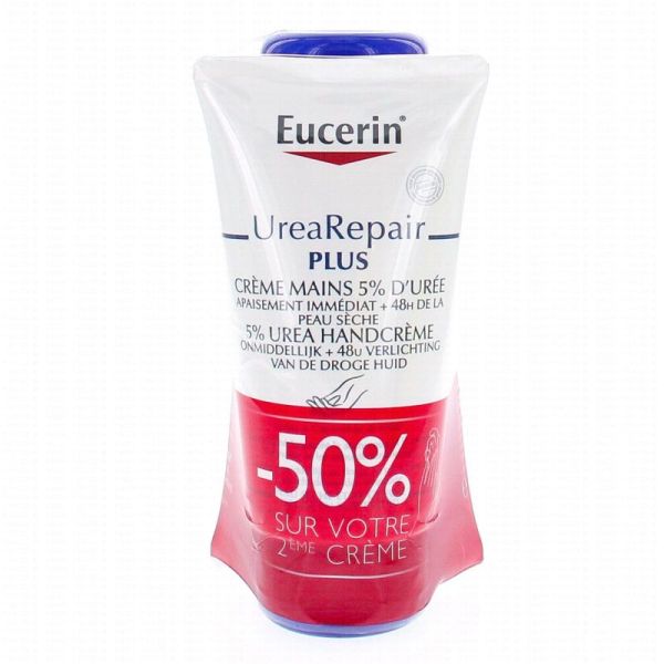 Eucerin Urearepair+ Urée 5%  Crème Mains 2x75ml