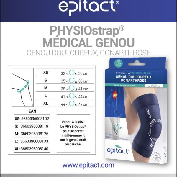 Epitact Genouillère Physiostrap taille XS